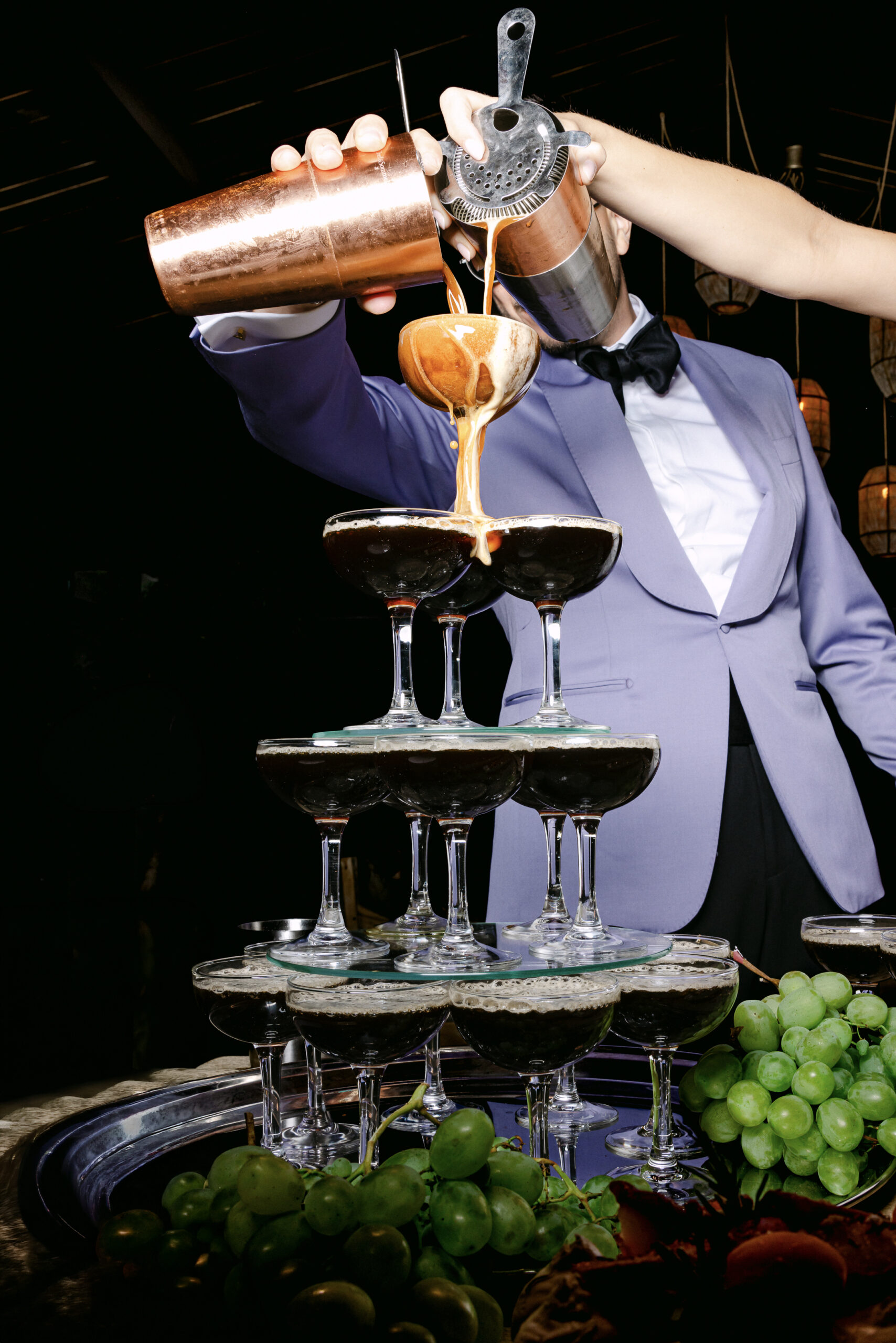 Camille et Florian, cocktail à la fontaine